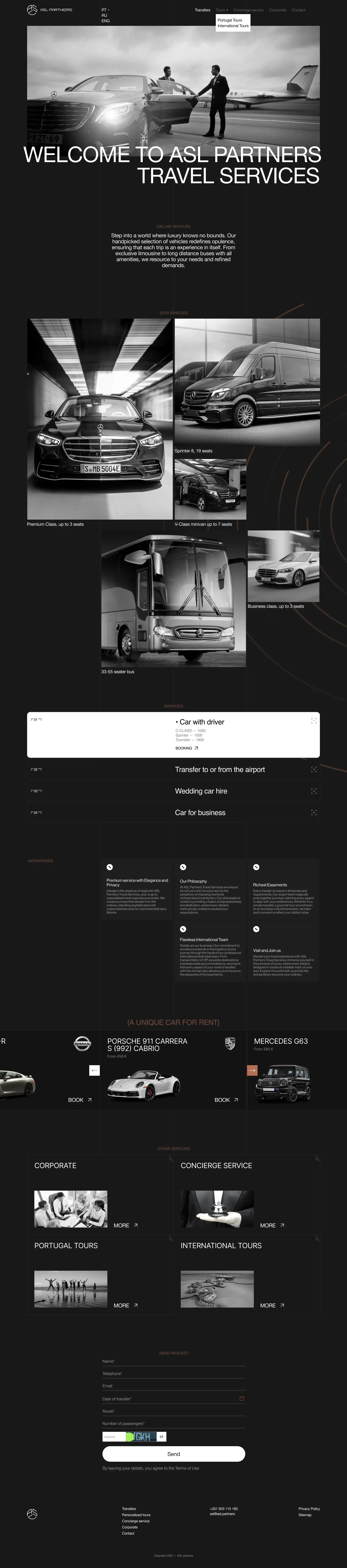 Разработка сайта для ASL Partners в Португалии