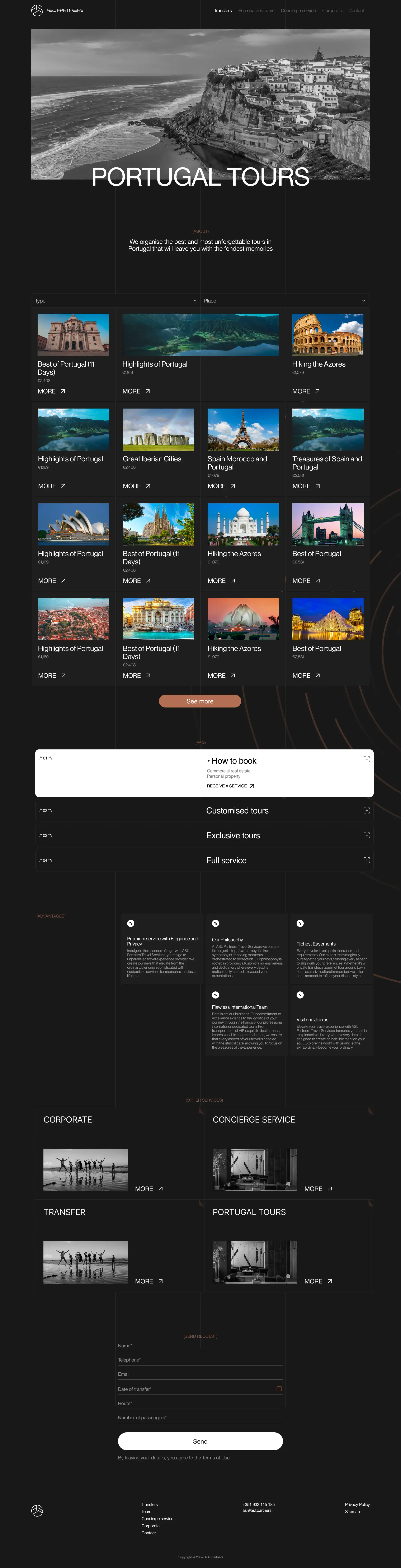 Разработка сайта для ASL Partners в Португалии